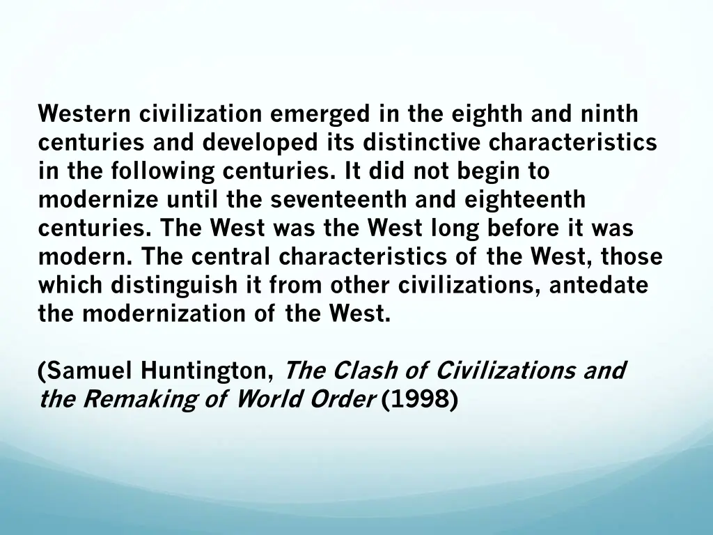 western civilization emerged in the eighth