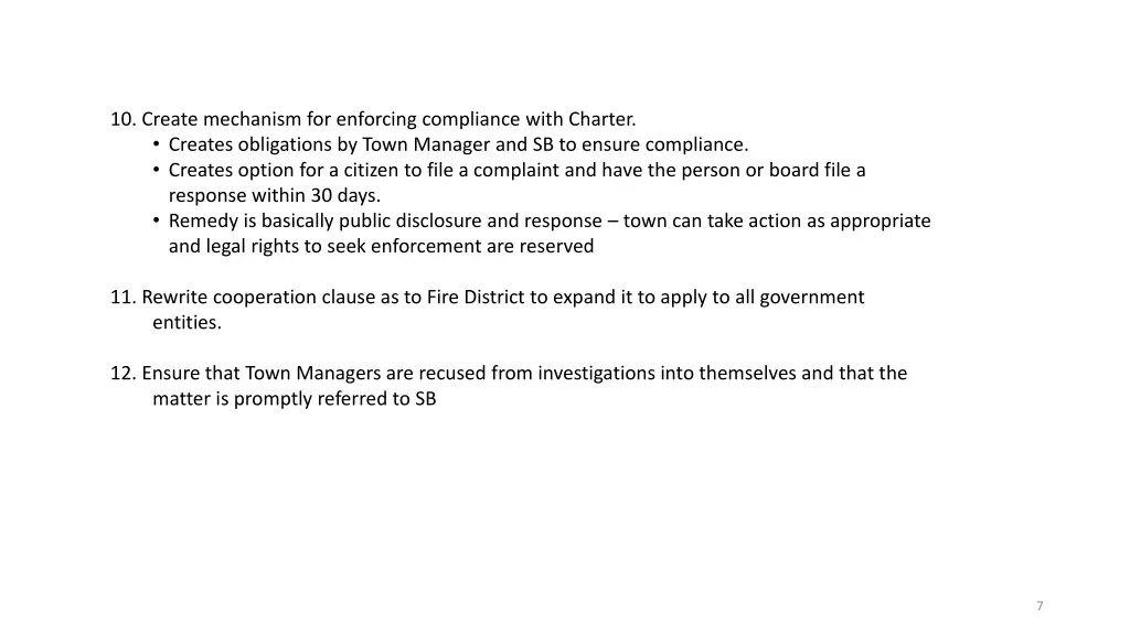 10 create mechanism for enforcing compliance with