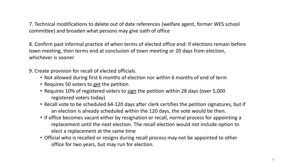 7 technical modifications to delete out of date