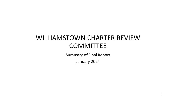 williamstown charter review committee