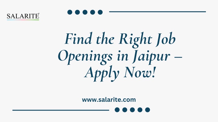 find the right job openings in jaipur apply now