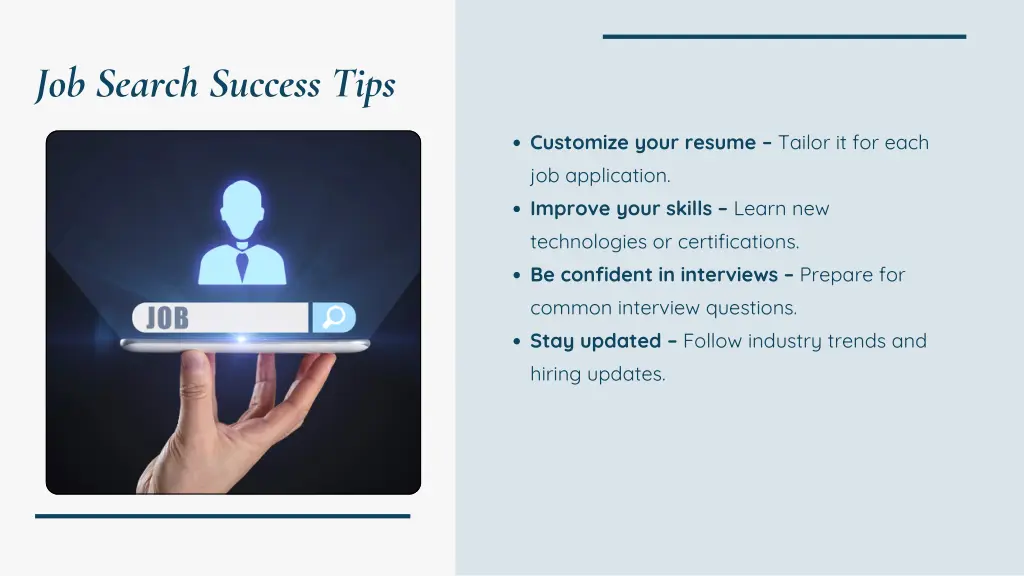 job search success tips