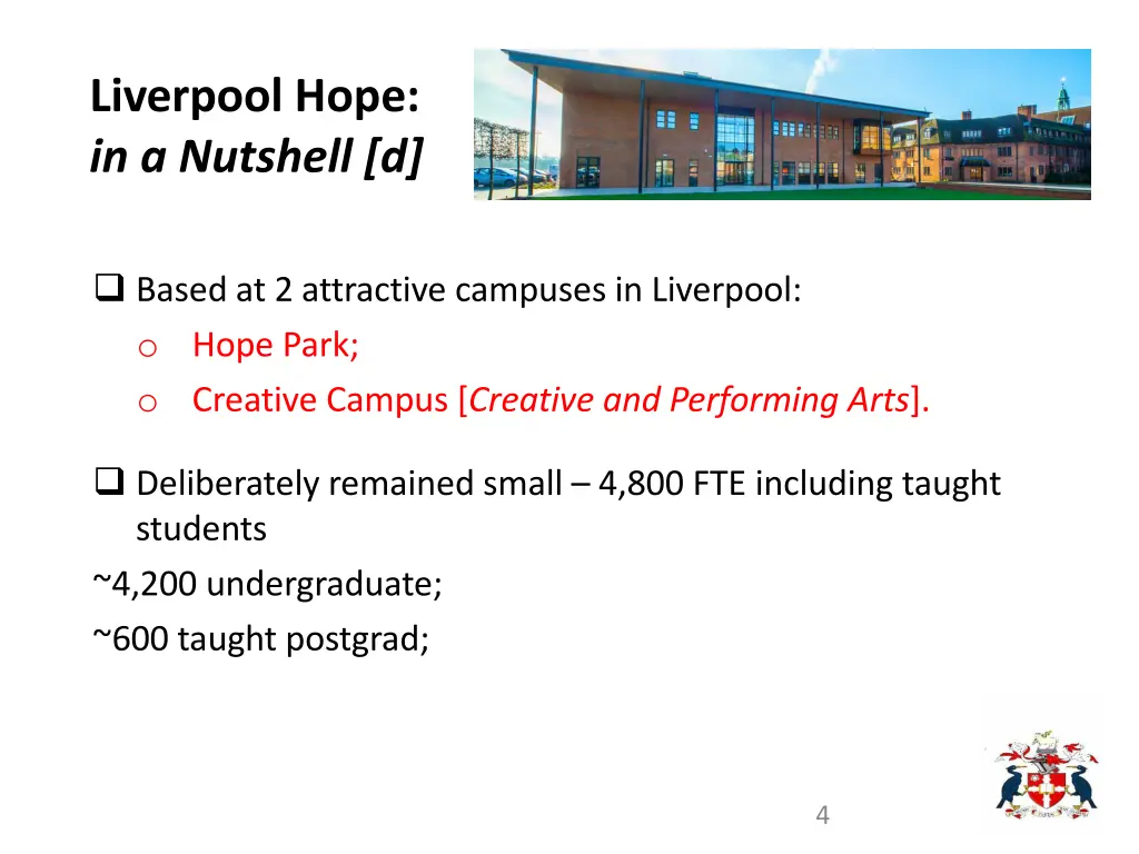 liverpool hope in a nutshell d