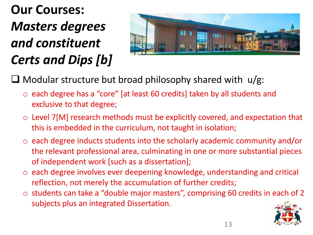 our courses masters degrees and constituent certs 1