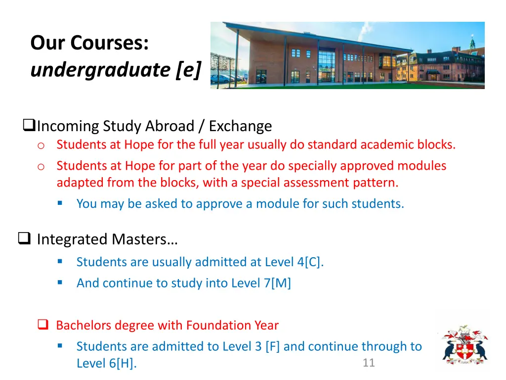 our courses undergraduate e