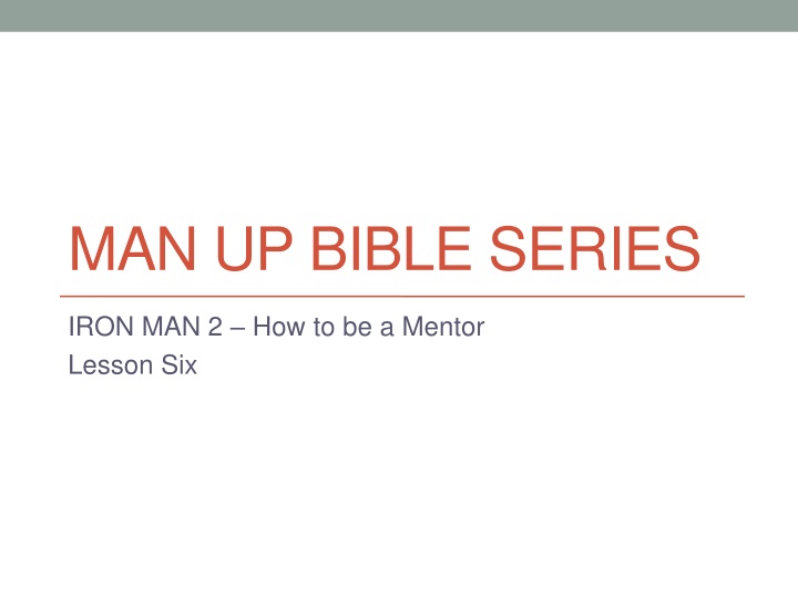 man up bible series