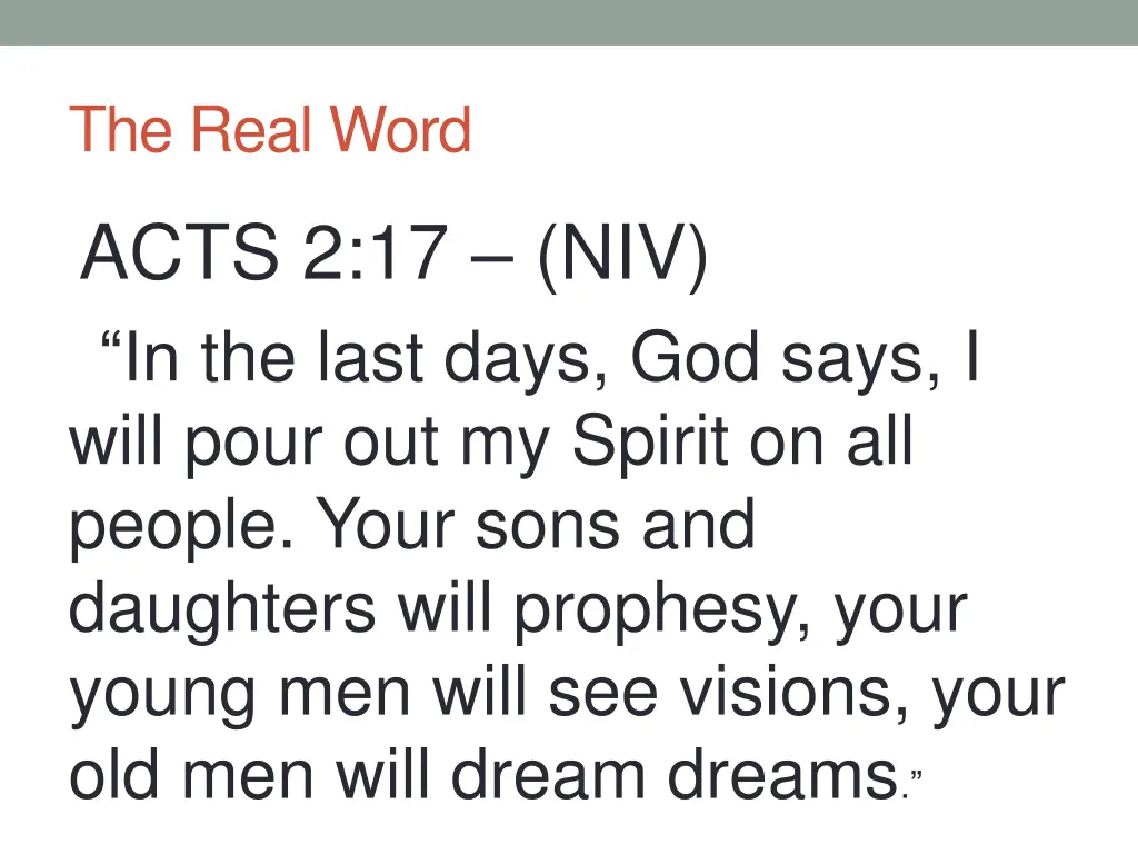 the real word