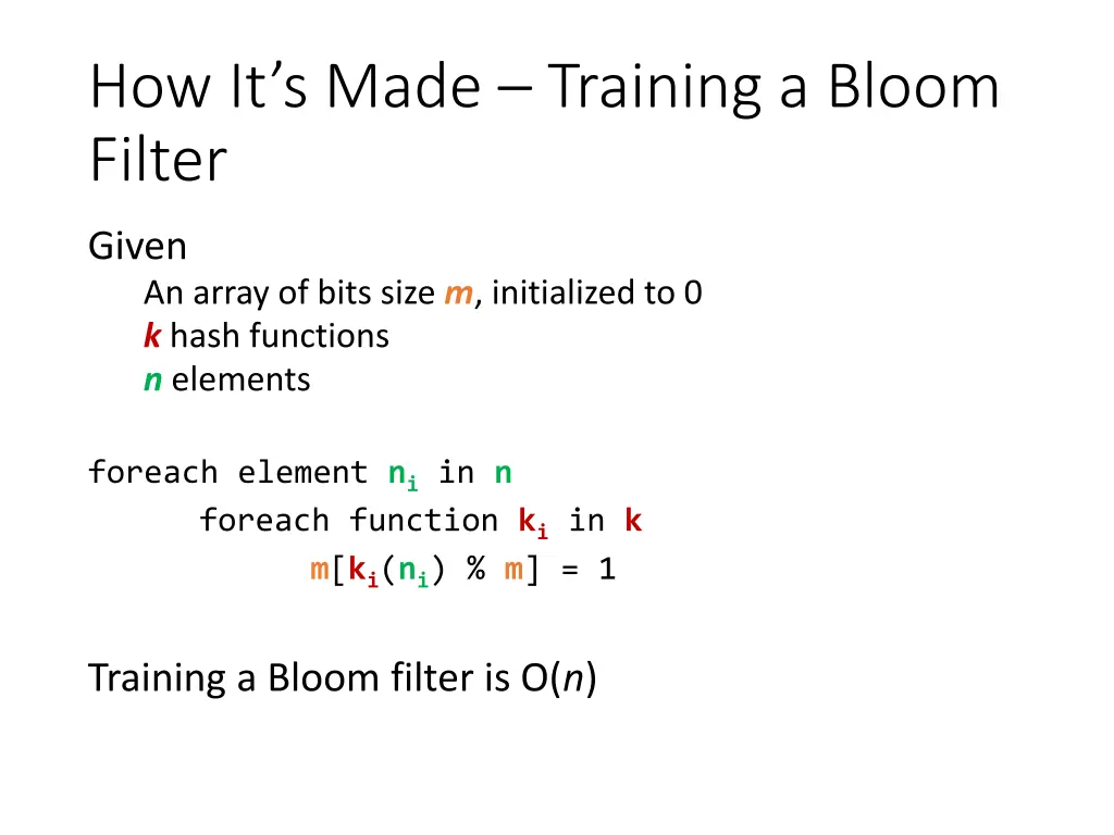 how it s made training a bloom filter
