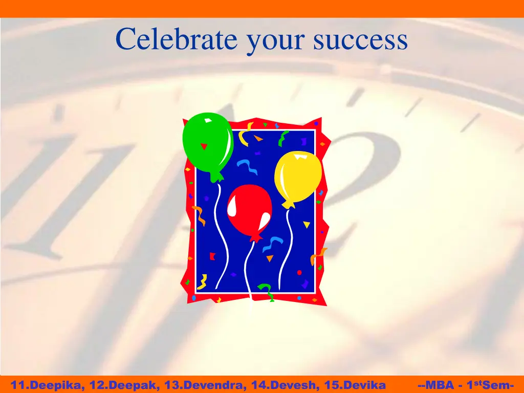 celebrate your success