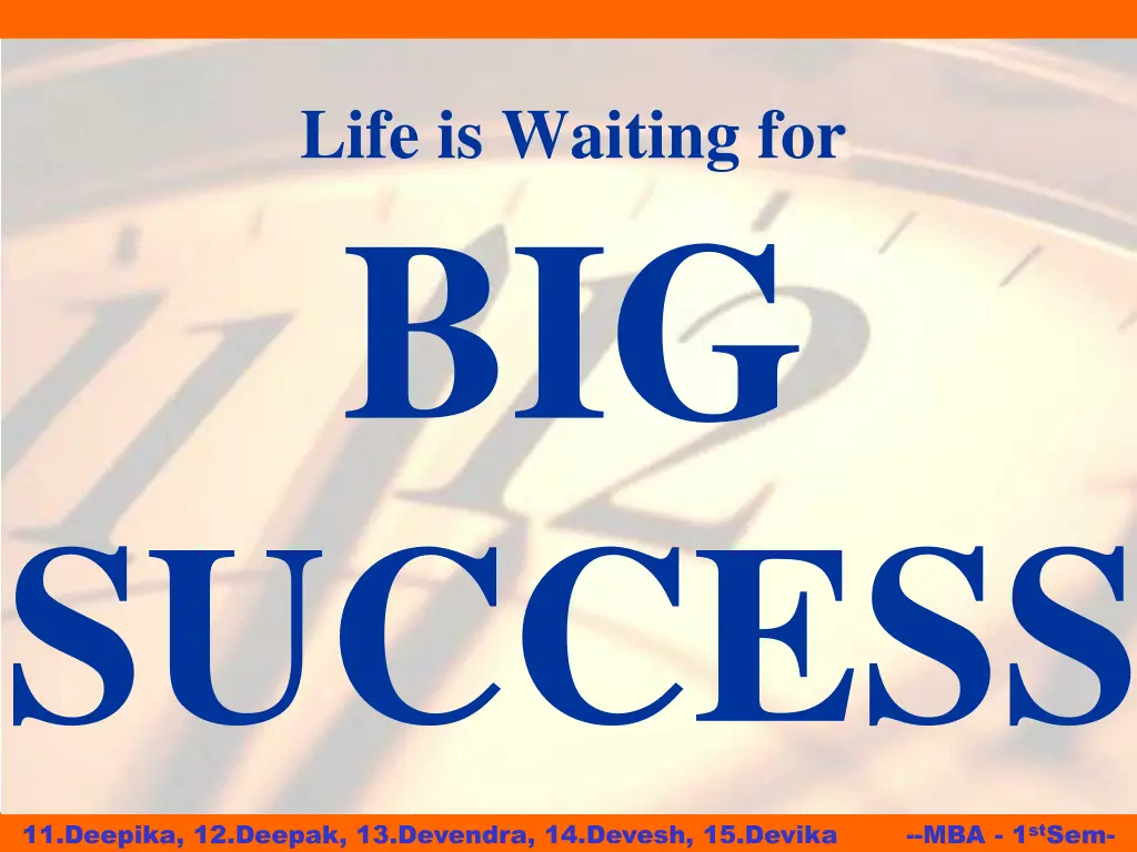 life is waiting for big