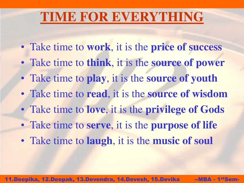 time for everything
