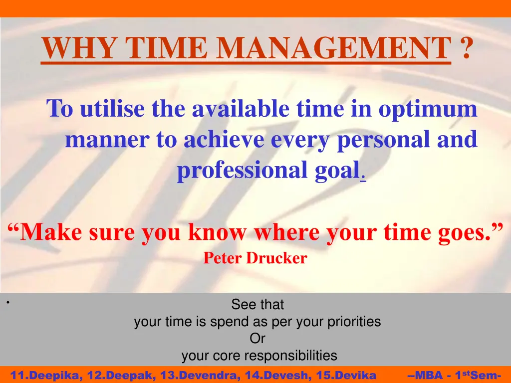 why time management