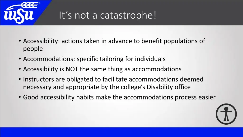 it s not a catastrophe