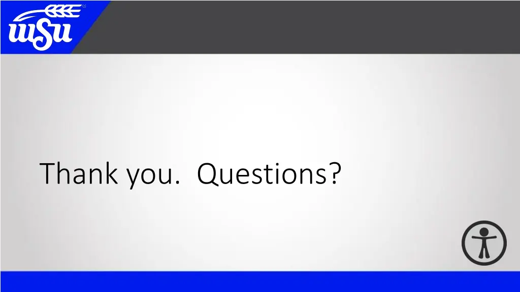 thank you questions