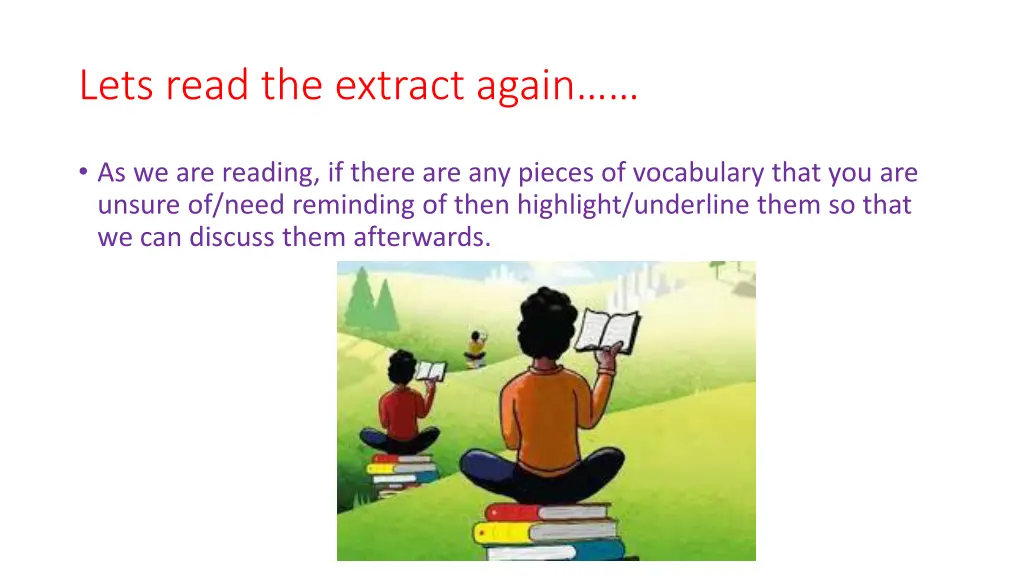 lets read the extract again