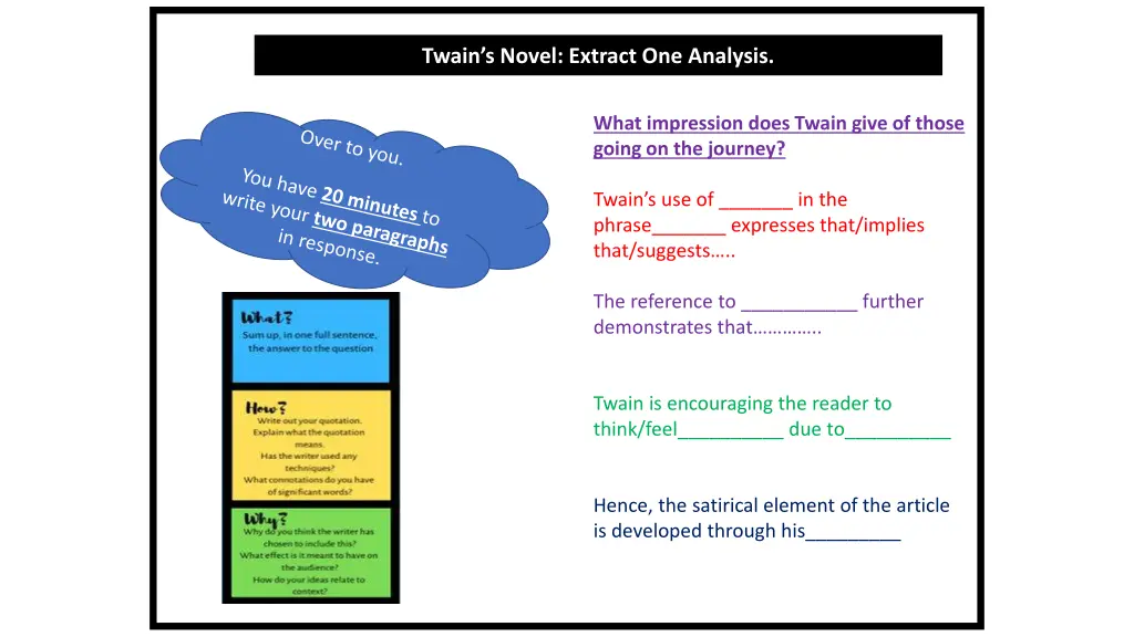 twain s novel extract one analysis