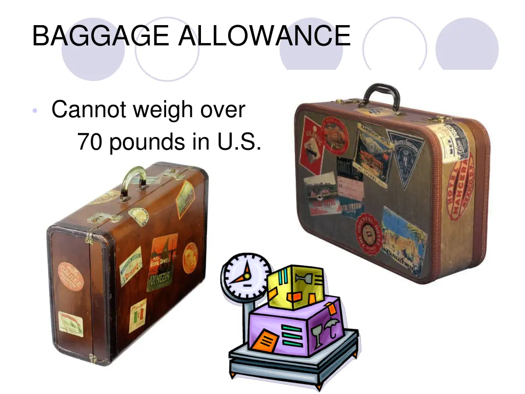 baggage allowance 1