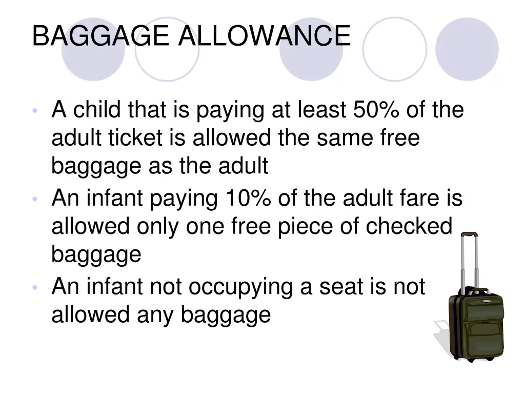 baggage allowance 3