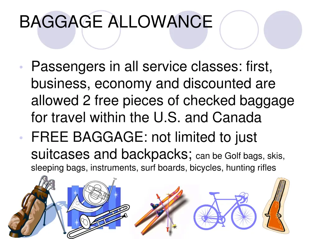 baggage allowance