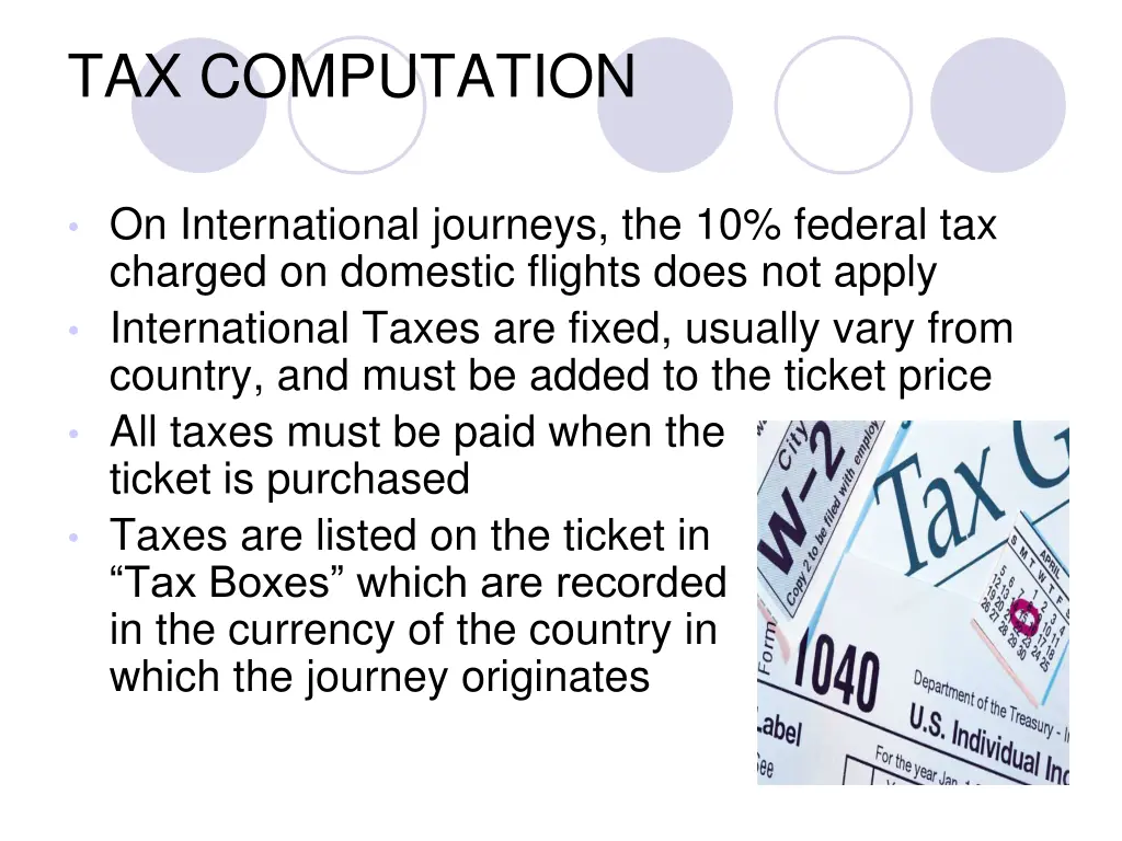 tax computation