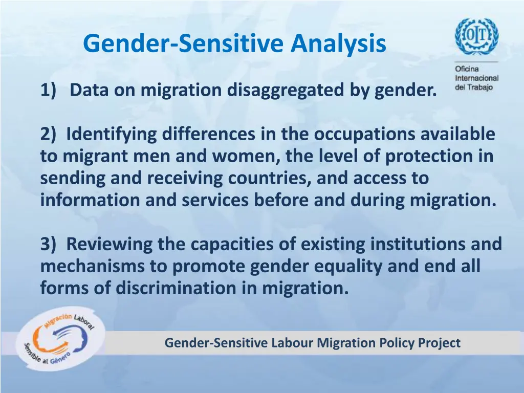 gender sensitive analysis