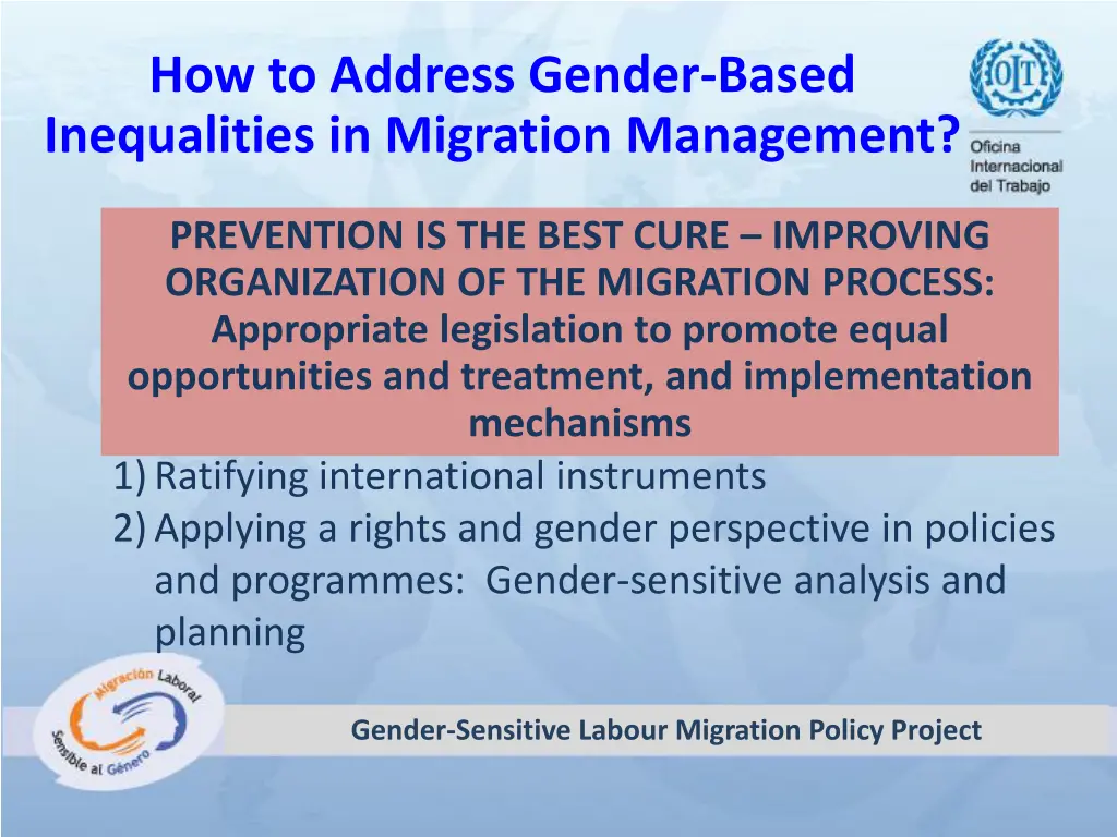 how to address gender based inequalities