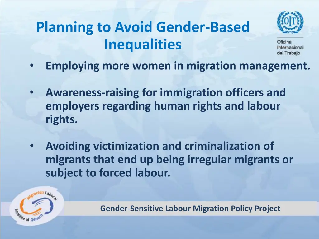 planning to avoid gender based inequalities 1