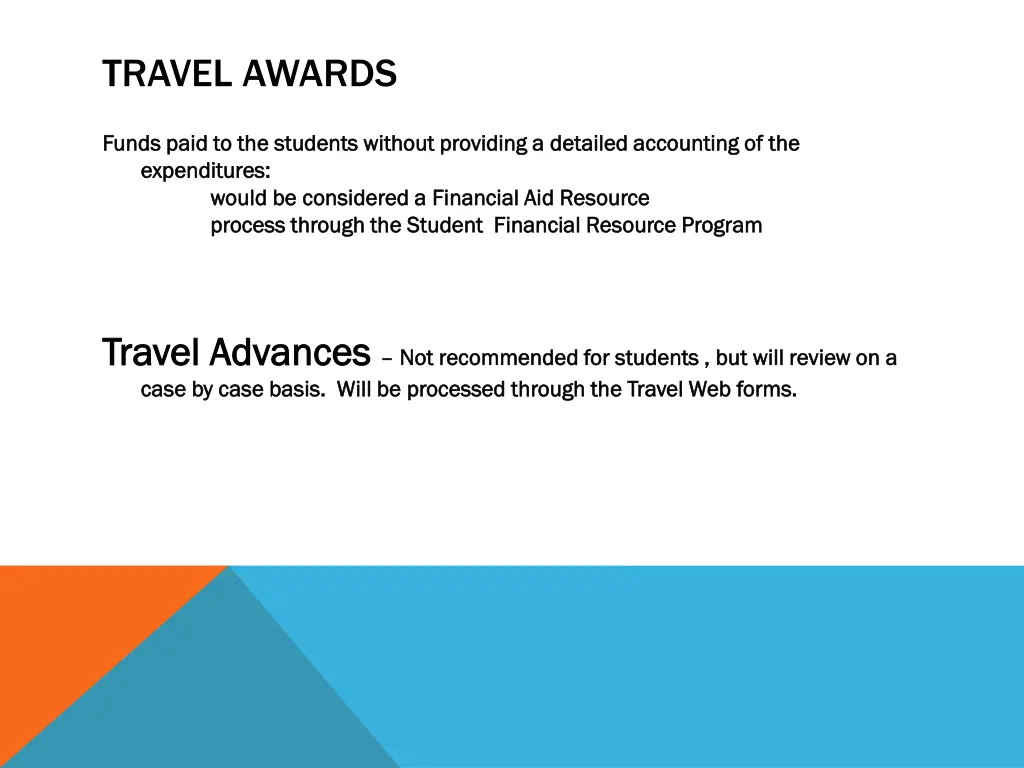 travel awards