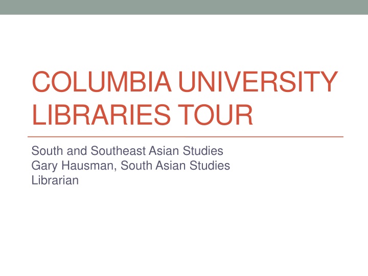 columbia university libraries tour