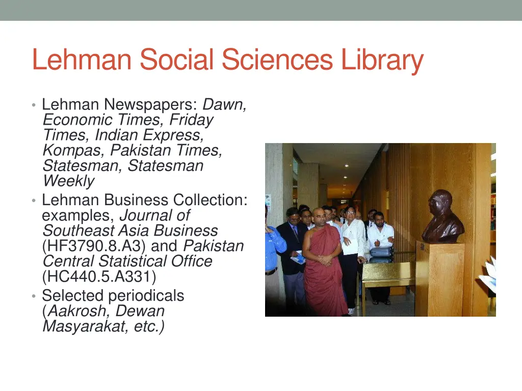 lehman social sciences library
