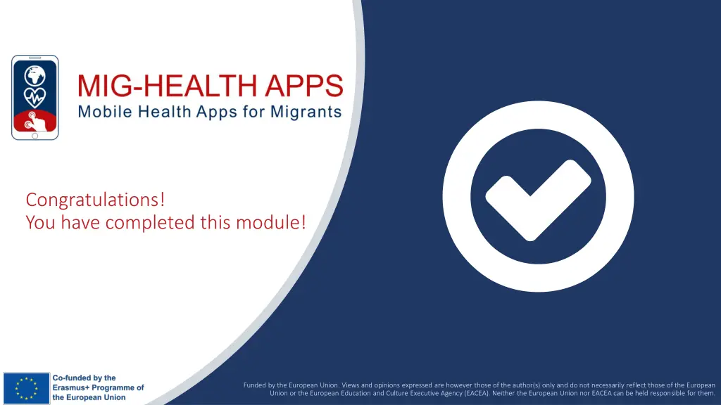 congratulations you have completed this module