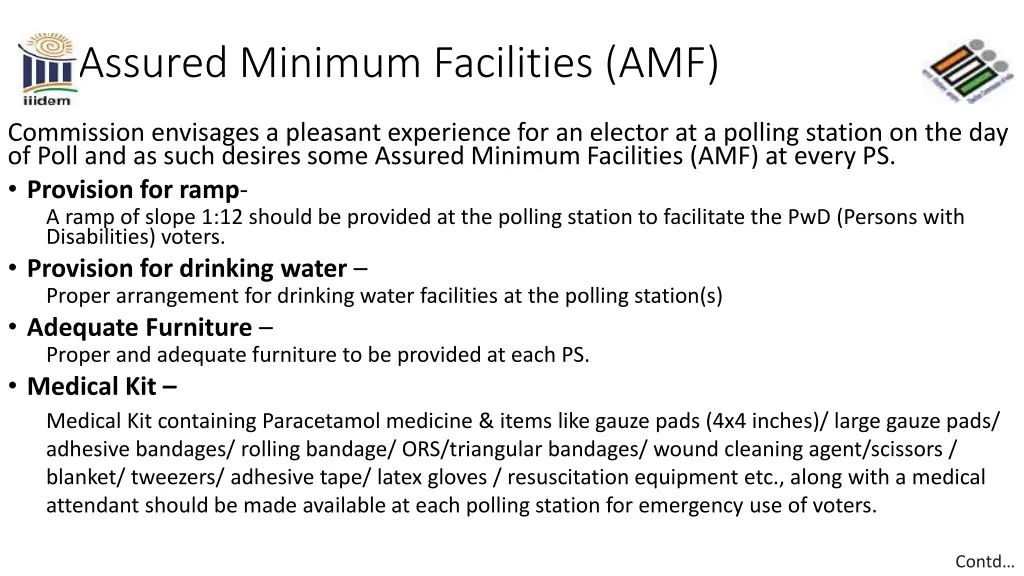 assured minimum facilities amf