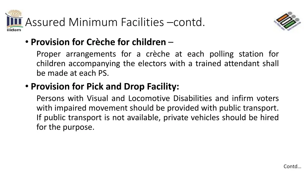 assured minimum facilities contd 2