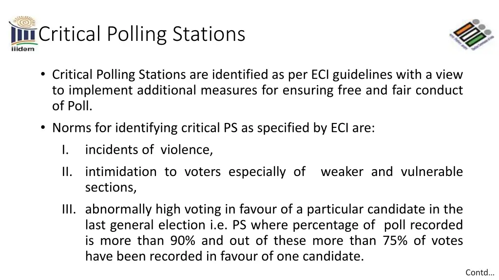 critical polling stations