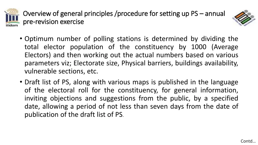 overview of general principles procedure