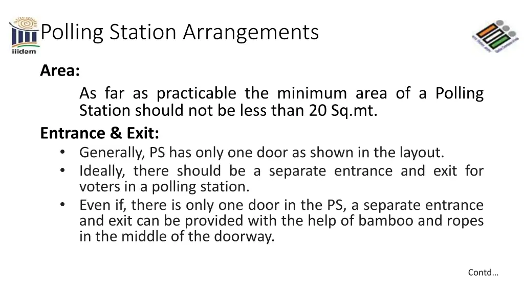 polling station arrangements