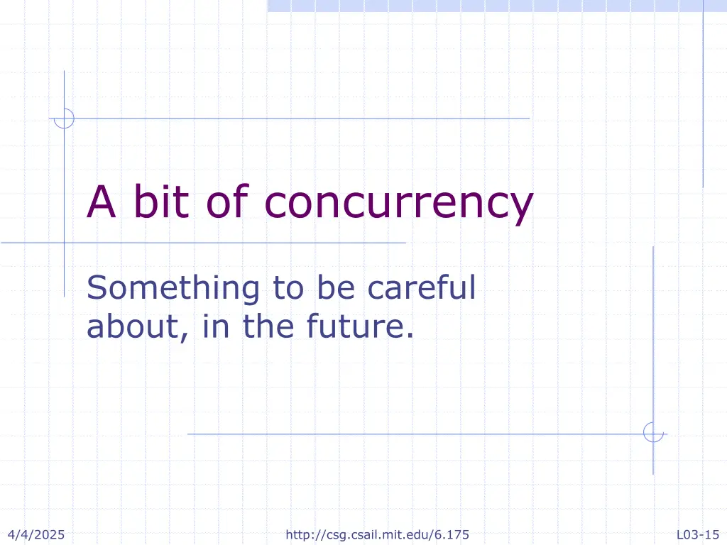 a bit of concurrency