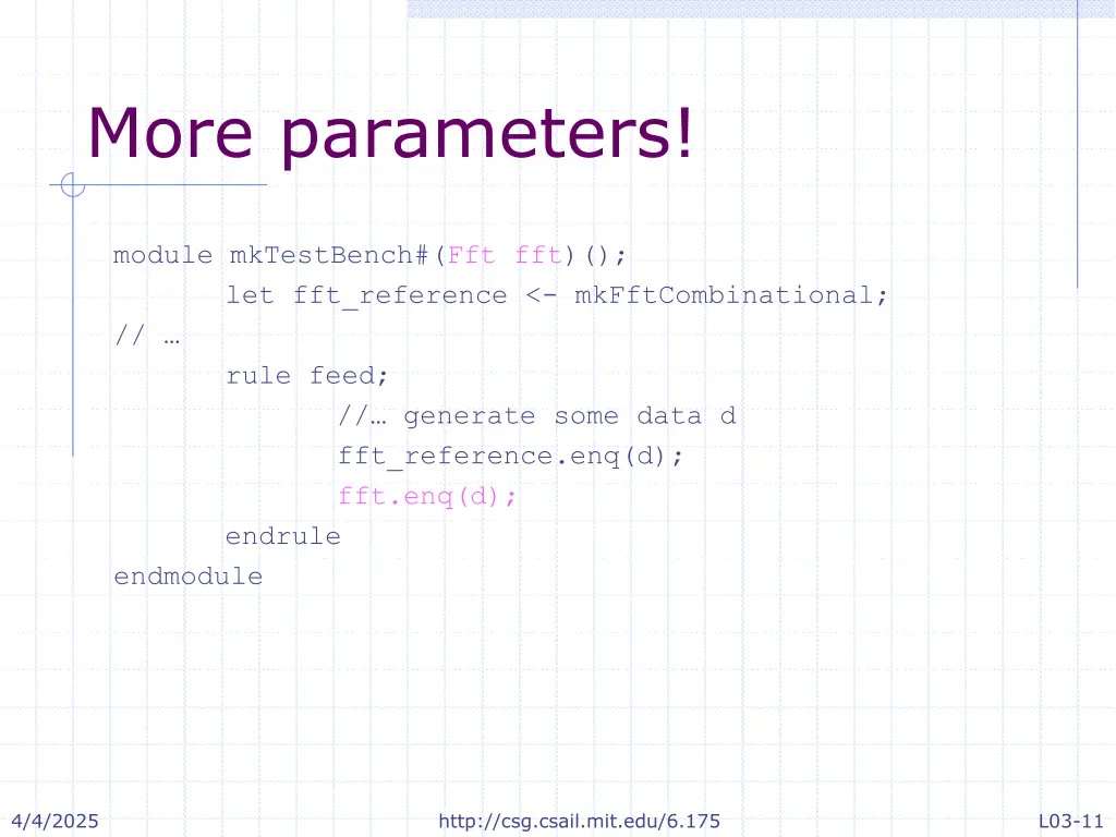 more parameters