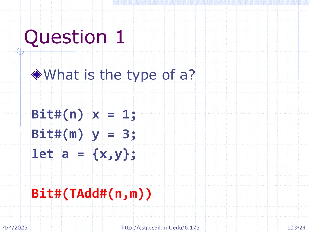 question 1