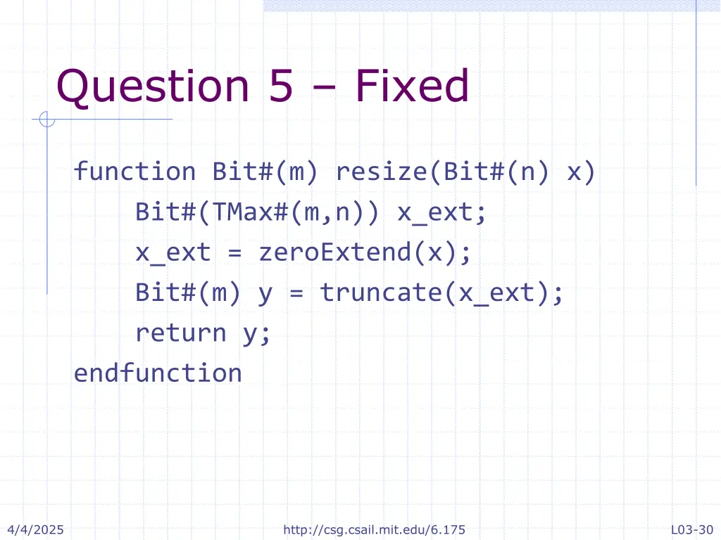 question 5 fixed