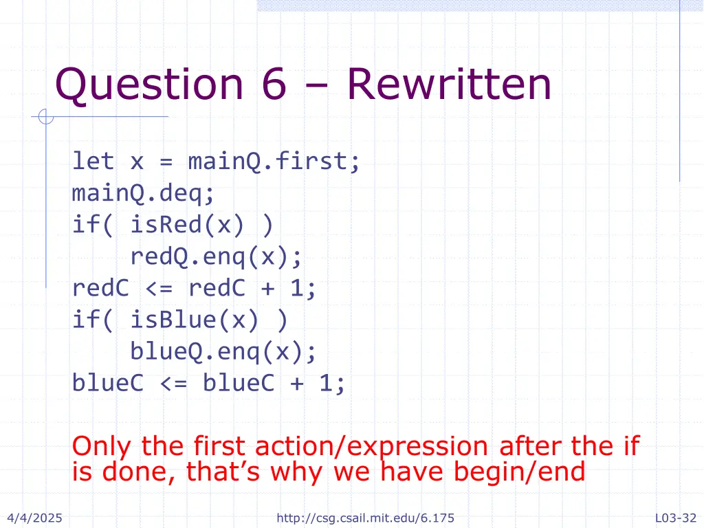 question 6 rewritten