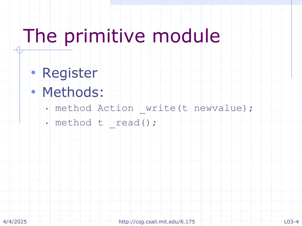 the primitive module
