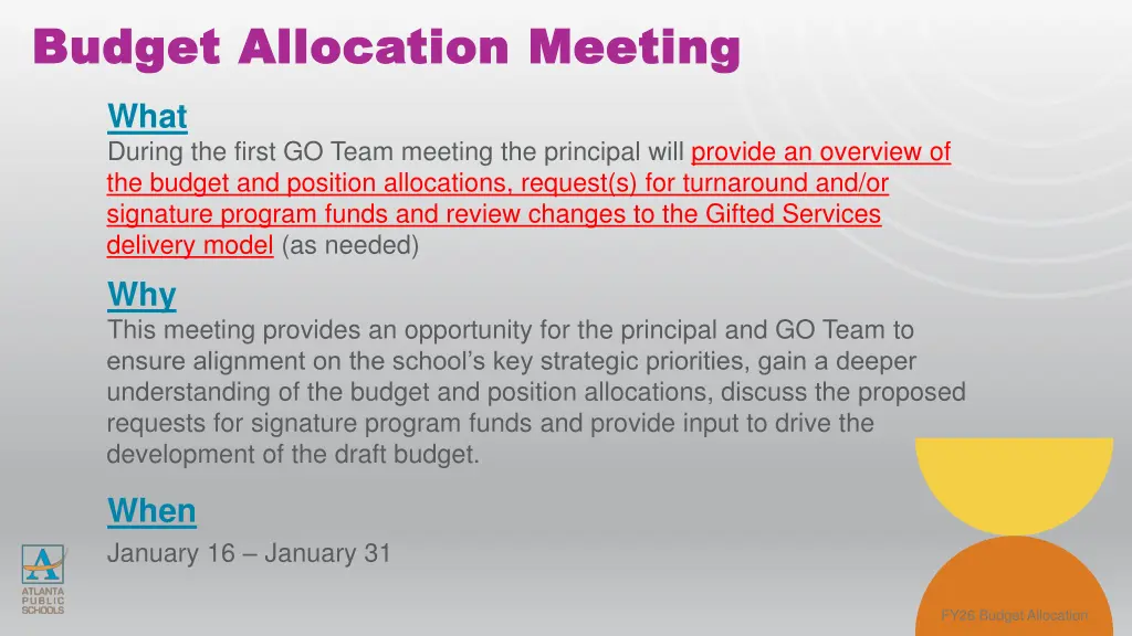 budget allocation meeting budget allocation