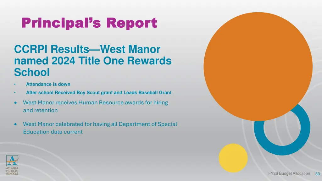 principal s report principal s report