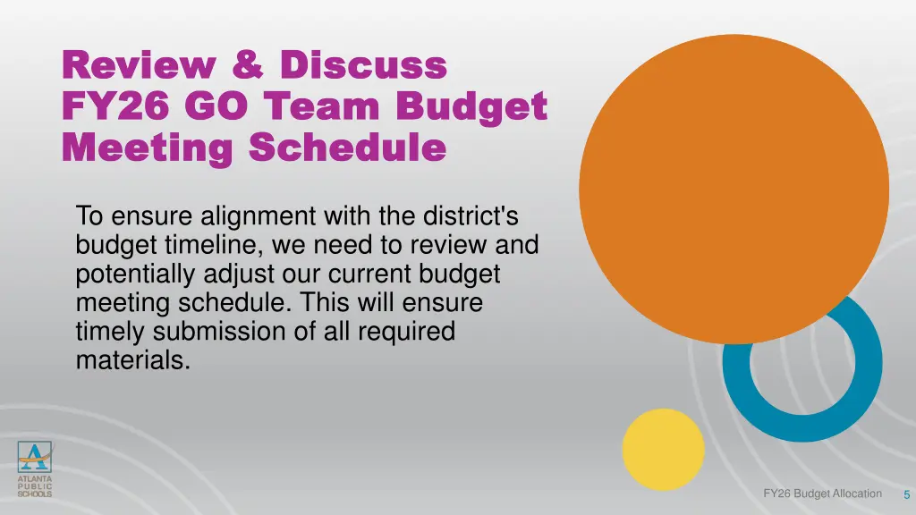 review discuss review discuss fy26 go team budget