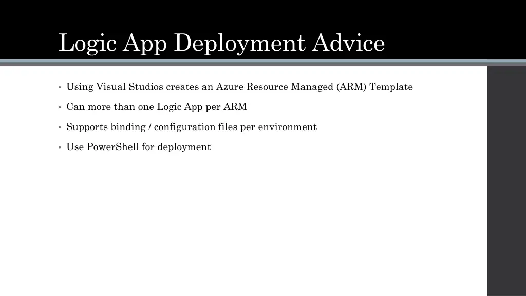 logic app deployment advice