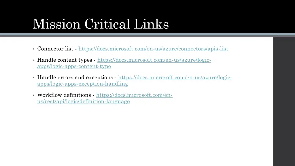 mission critical links