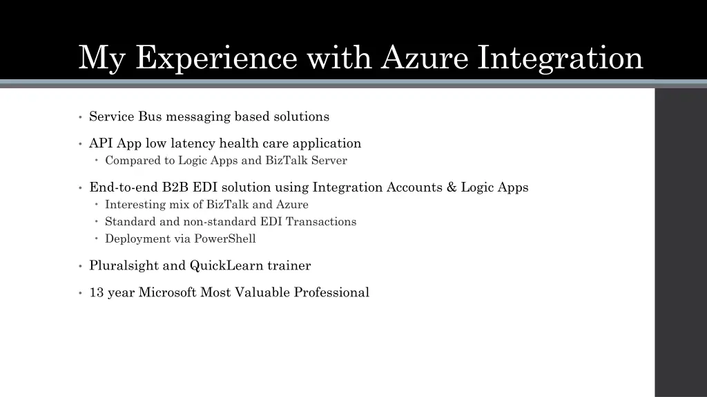 my experience with azure integration
