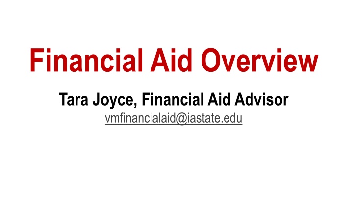 financial aid overview