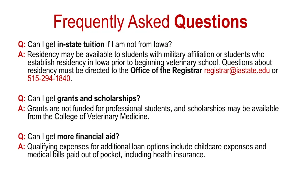 frequently asked questions